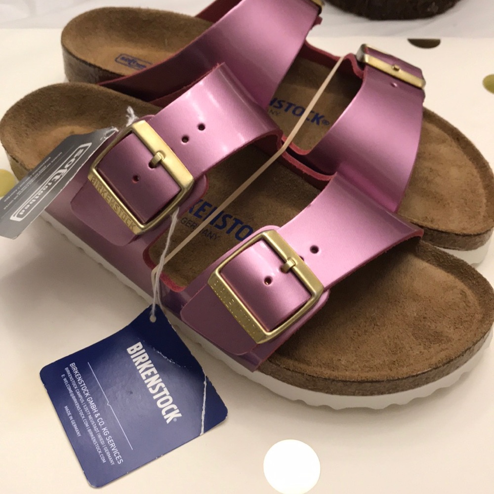 BIRKENSTOCK ARIZONA PINK METALLIC 37NEW ๐๐๐ธ๐ธ - Picture 2 of 6